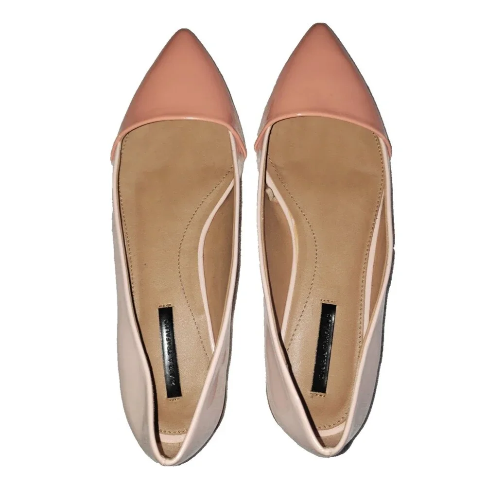 Zara Trafaluc Women's Flats Slip On Shoes Peach/ Pink Women's Size 6.5 EU 37